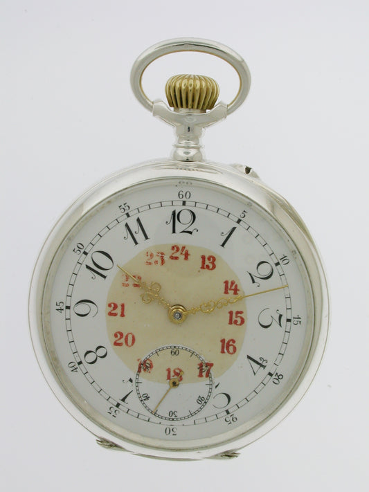 Silver Halda Swedish Patek Philippe  Pocket Watch - 1900