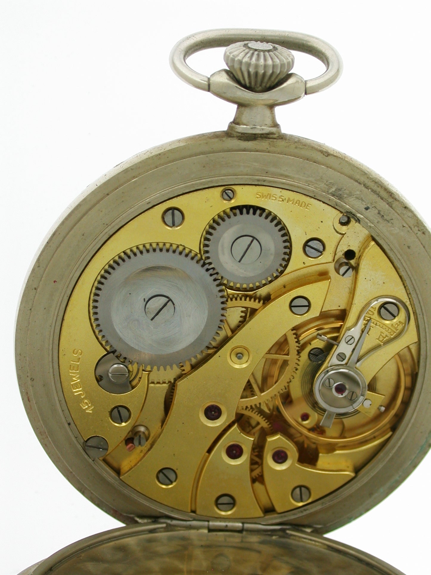 Unique Swedish Military Steel Pocket Watch 1942