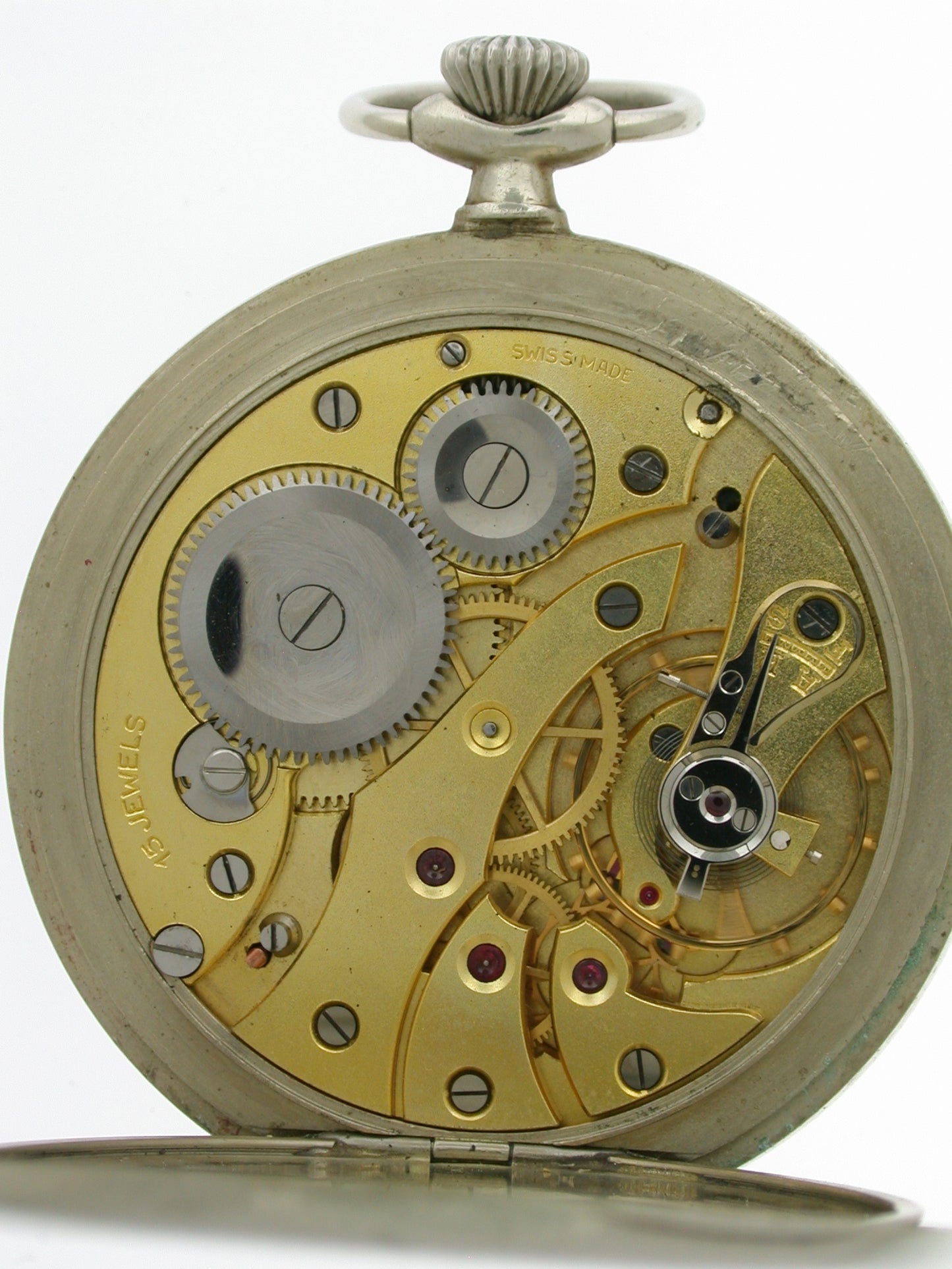 Unique Swedish Military Steel Pocket Watch 1942