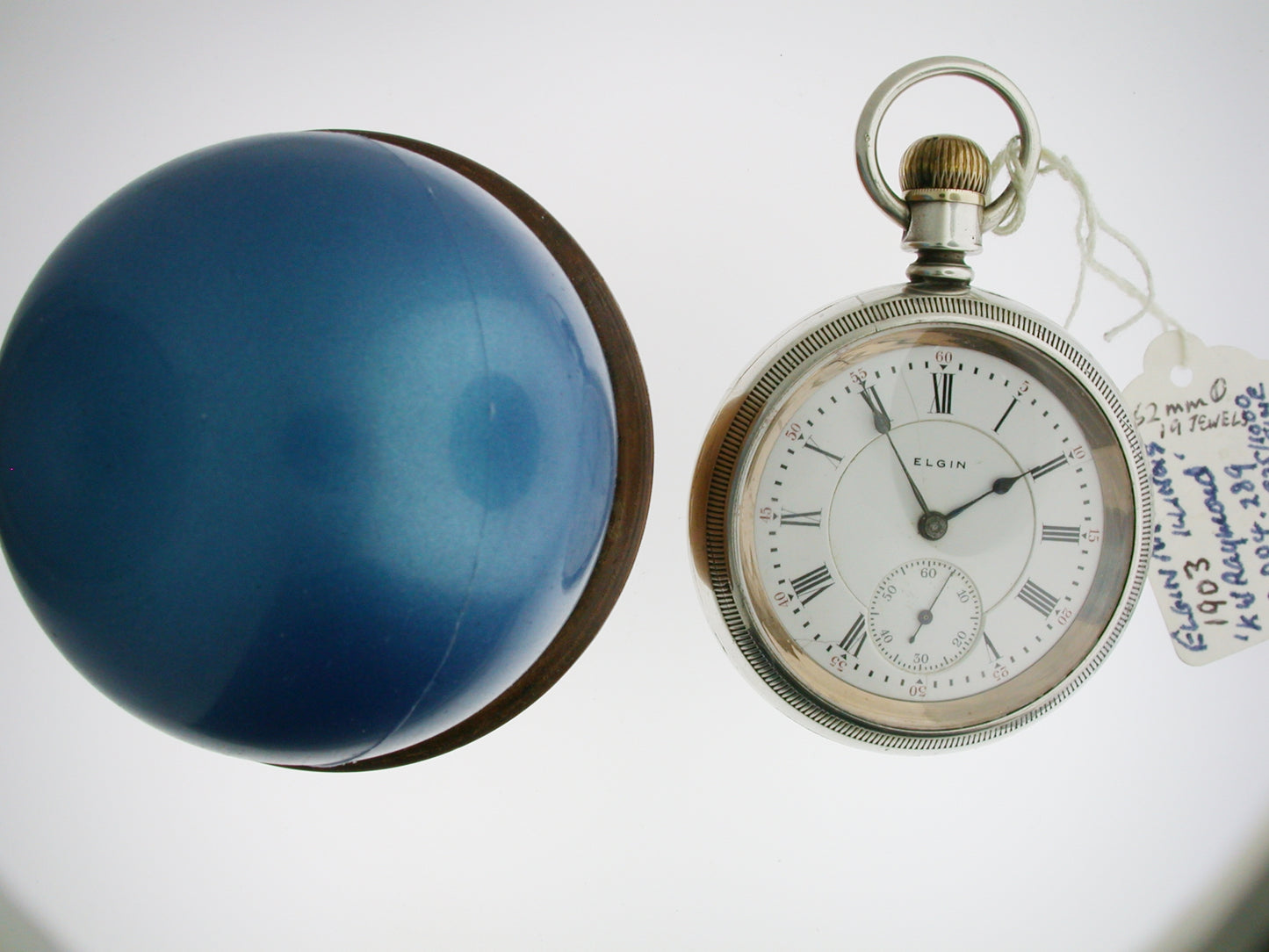 Elgin Silver 925 Railroad Pocket Watch, Early 20th Century