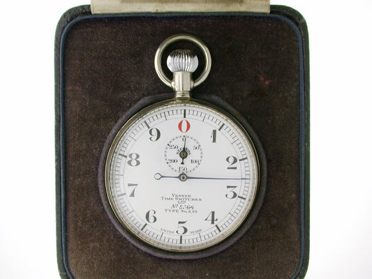 Venner Time Switches Stopwatch Steel Pocket Watch Swiss 1920