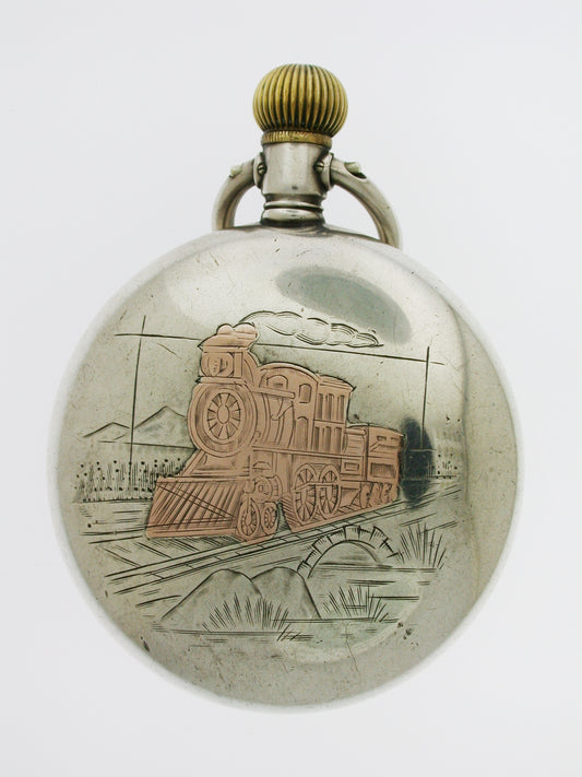 Silver Omega Railway Pocket Watch C1918