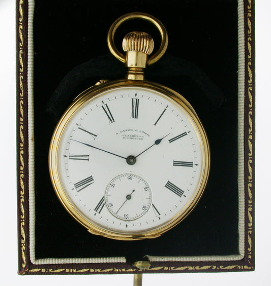 18 Kt Gold A. Lange & Söhne Pocket Watch Made in Germany c1882