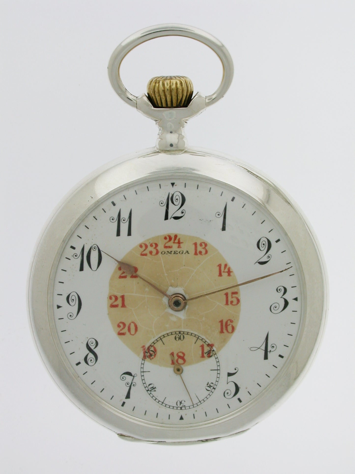 Original 0.800 Omega Silver Pocket Watch Circa 1906