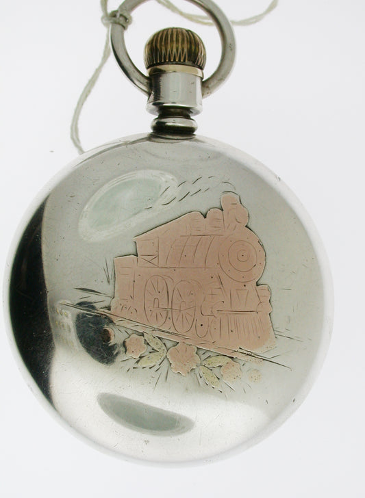 Elgin Silver 925 Railroad Pocket Watch, Early 20th Century