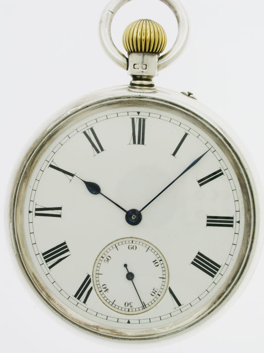 Silver Antique Open Face Pocket Watch London 1899