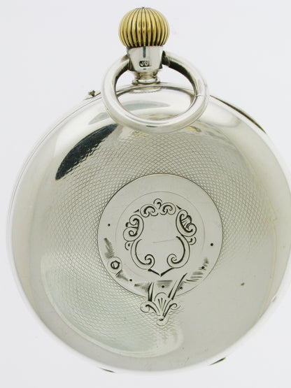 Silver Antique Open Face Pocket Watch London 1899