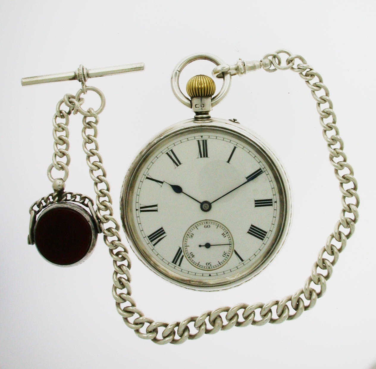 Silver Antique Open Face Pocket Watch London 1899