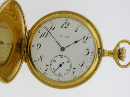 Elgin High-Grade Full Hunter Pocket Watch Made in USA Circa 1930