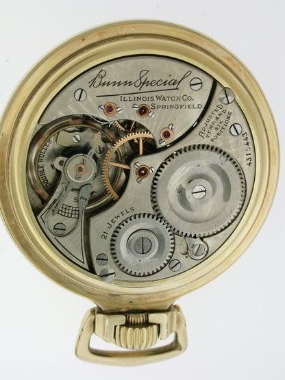 American Illinois Gold-Filled Railway Bunn Special Pocket Watch - USA, 1923