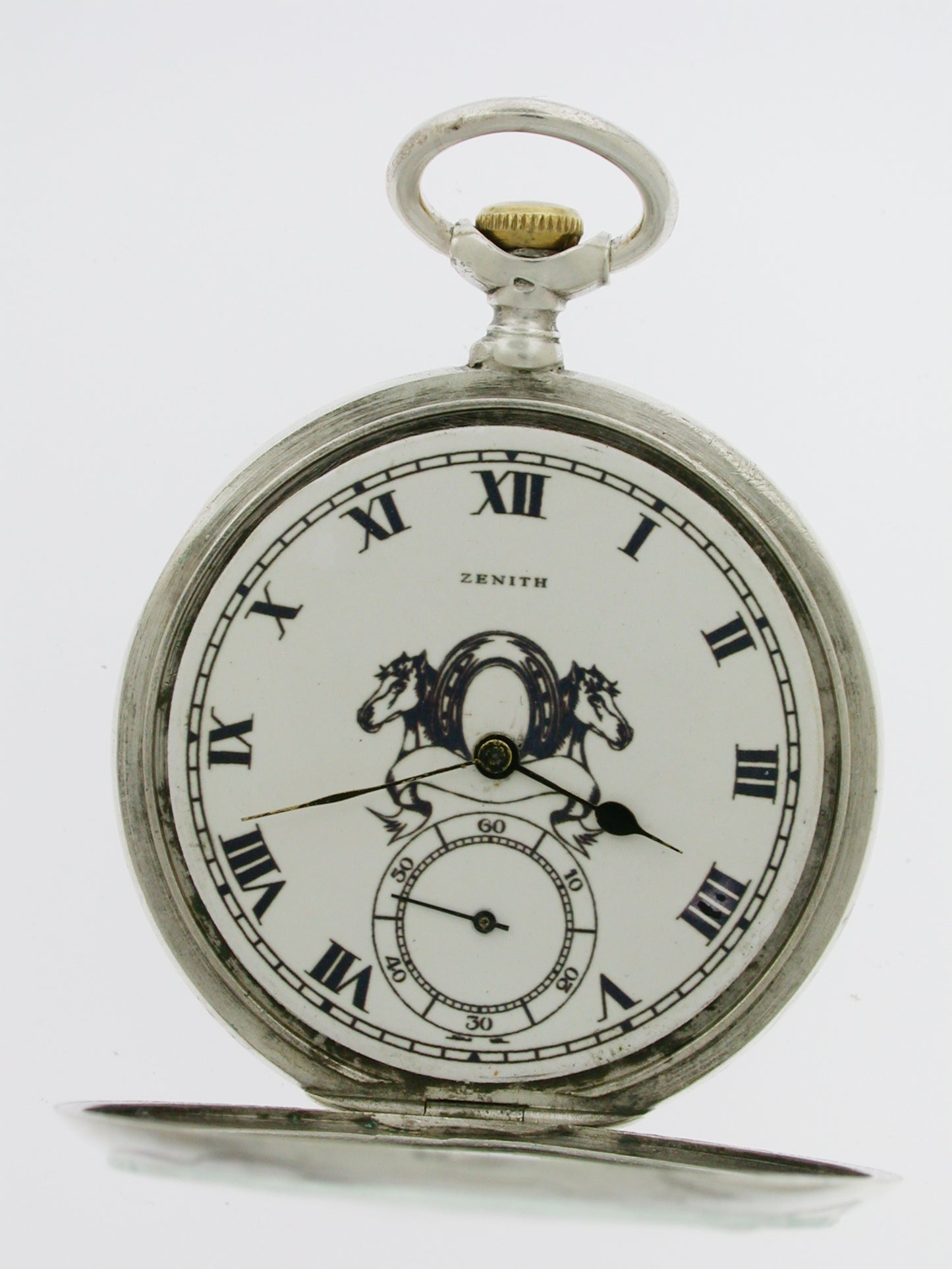 Zenith Silver Equine Pocket Watch  Swiss Made Circa 1904