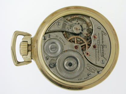 American Illinois Gold-Filled Railway Bunn Special Pocket Watch - USA, 1923