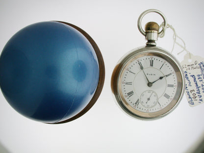 Elgin Silver 925 Railroad Pocket Watch, Early 20th Century