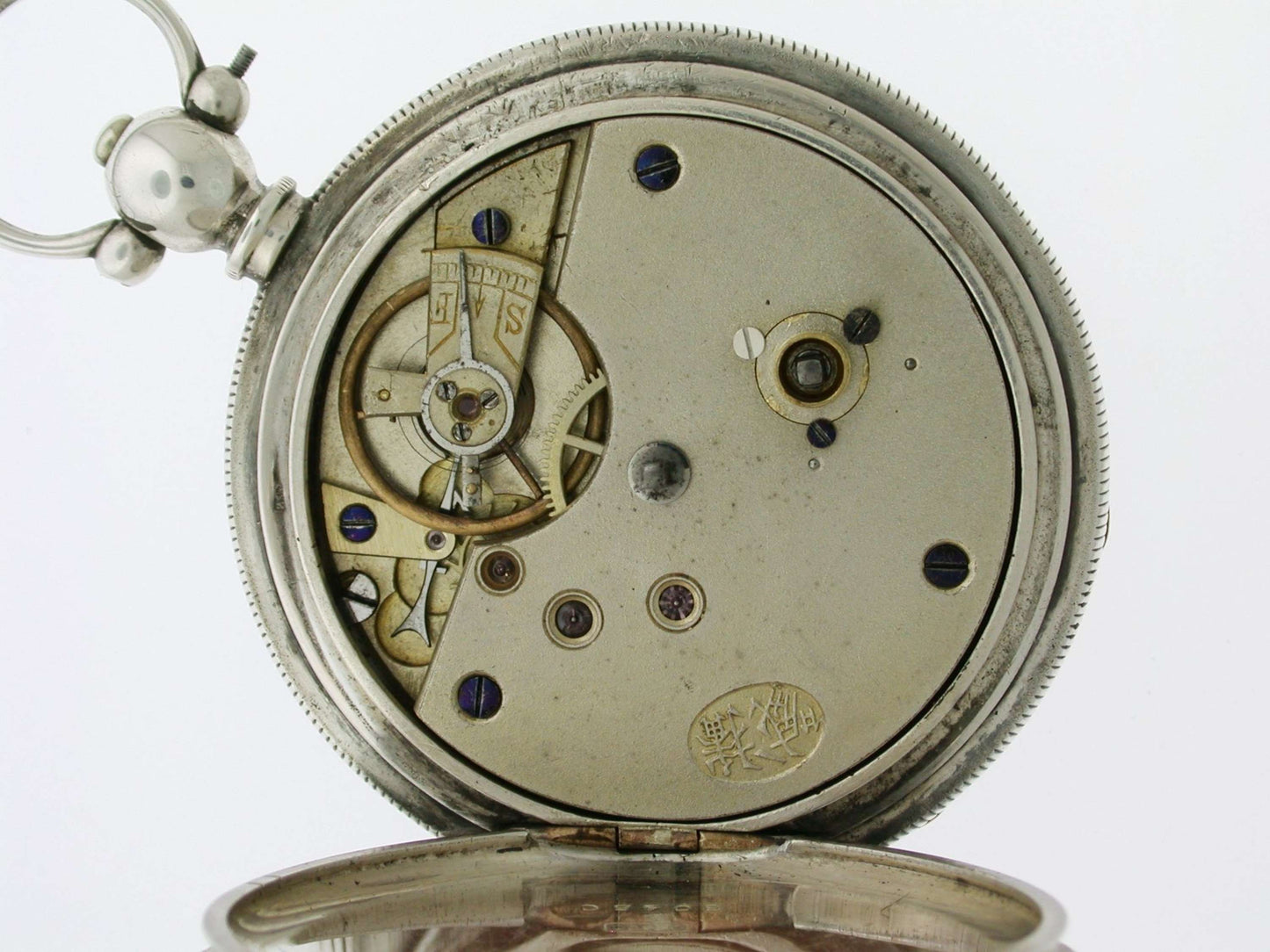 Antique Silver Bovet Full Hunter Pocket Watch for Chinese Market Swiss