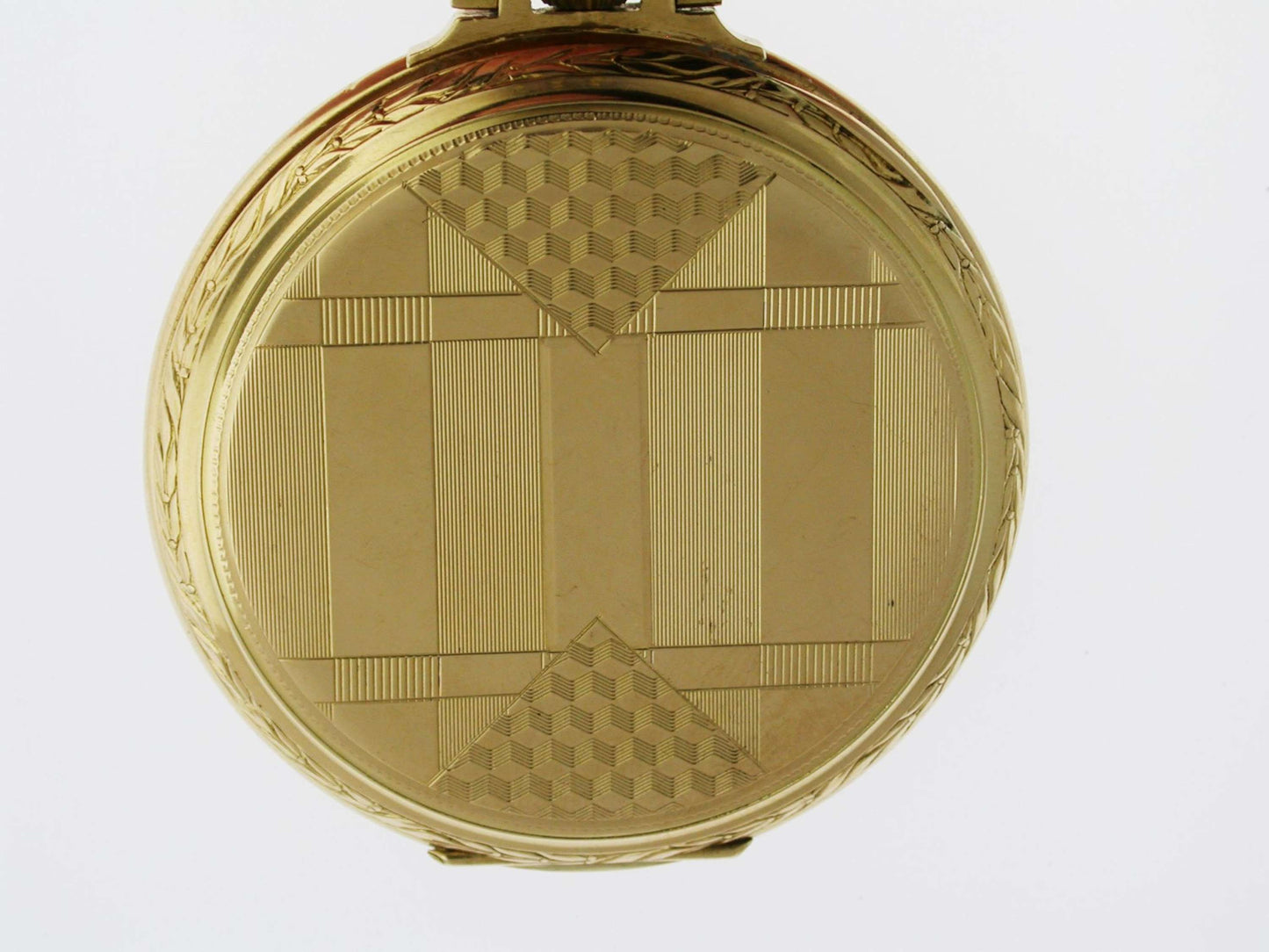 Antique Art Deco 18 Kt Yellow Gold Pocket Watch Swiss London Import