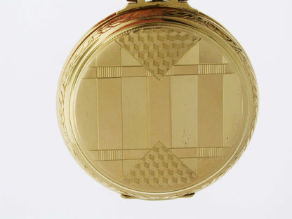 Antique Art Deco 18 Kt Yellow Gold Pocket Watch Swiss London Import