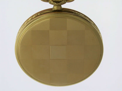 Antique Art Deco 18 Kt Yellow Gold Pocket Watch Swiss 1928