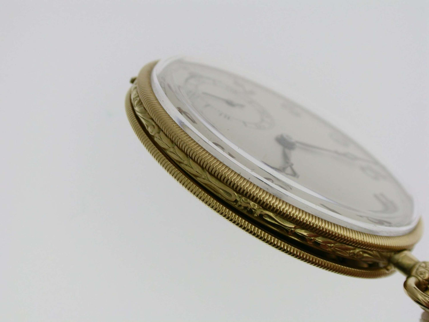 Antique Art Deco 18 Kt Yellow Gold Pocket Watch Swiss 1928