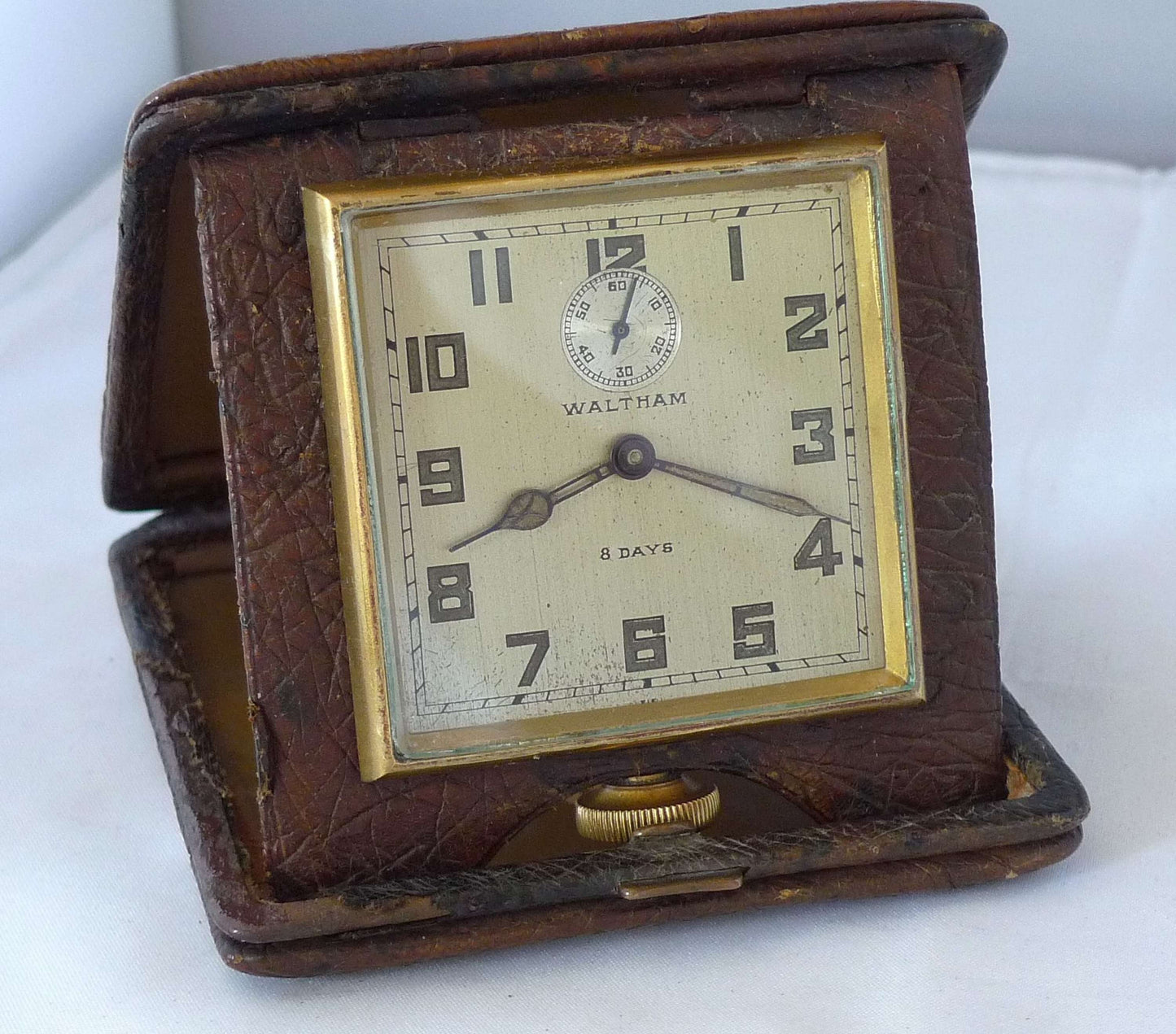 Antique Interior Design Waltham 8-Day Travelling Clock Decorative Desk