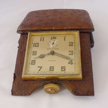 Antique Interior Design Waltham 8-Day Travelling Clock Decorative Desk