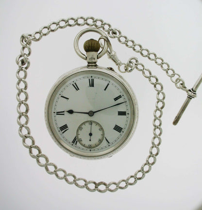 Antique Silver BENNETT Gent's Pocket Watch English London 1906