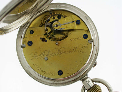 Antique Silver BENNETT Gent's Pocket Watch English London 1906