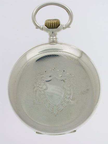 Original 0.800 Omega Silver Pocket Watch  Circa 1915
