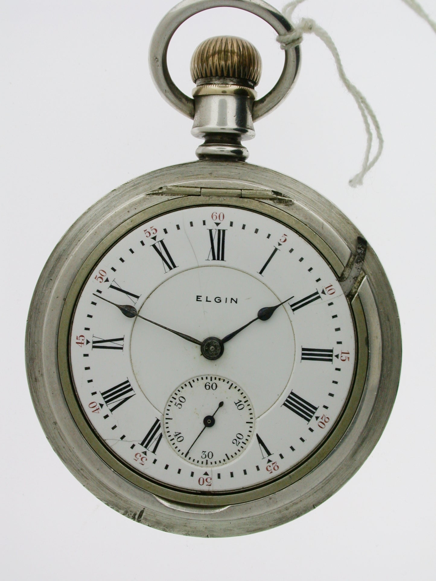 Elgin Silver 925 Railroad Pocket Watch, Early 20th Century