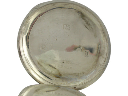 Silver Open Face Men's English Pocket Watch Hallmarked Birmingham 1912