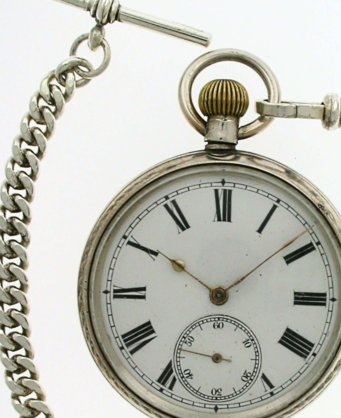 MOERIS Silver 925 Open Face Pocket Watch Hallmarked for London 1928