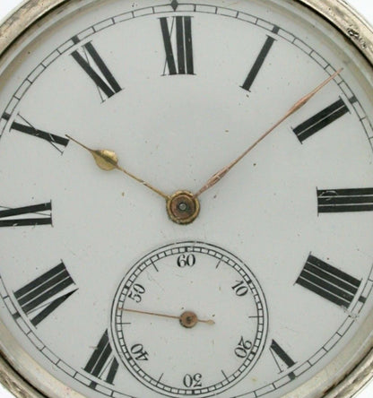 MOERIS Silver 925 Open Face Pocket Watch Hallmarked for London 1928