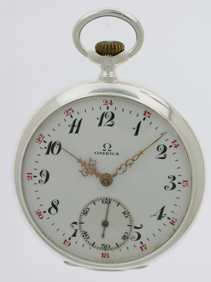 Original Genuine OMEGA Silver Swiss made Pocket Watch - circa 1900