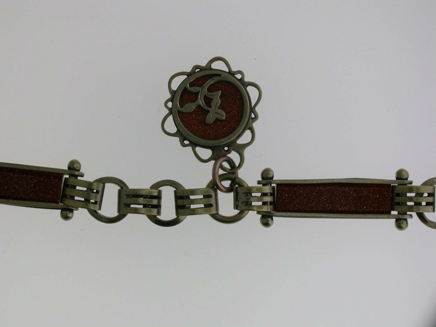 Pocket Watch Chain with Red Stones (52)