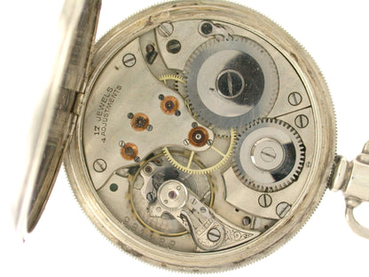 Silver Open Face Men's English Pocket Watch Hallmarked Birmingham 1912