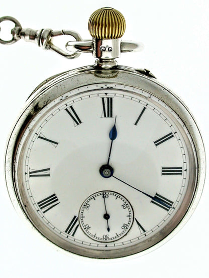 Silver Open Face Pocket Watch Chester 1896 Very High Quality English