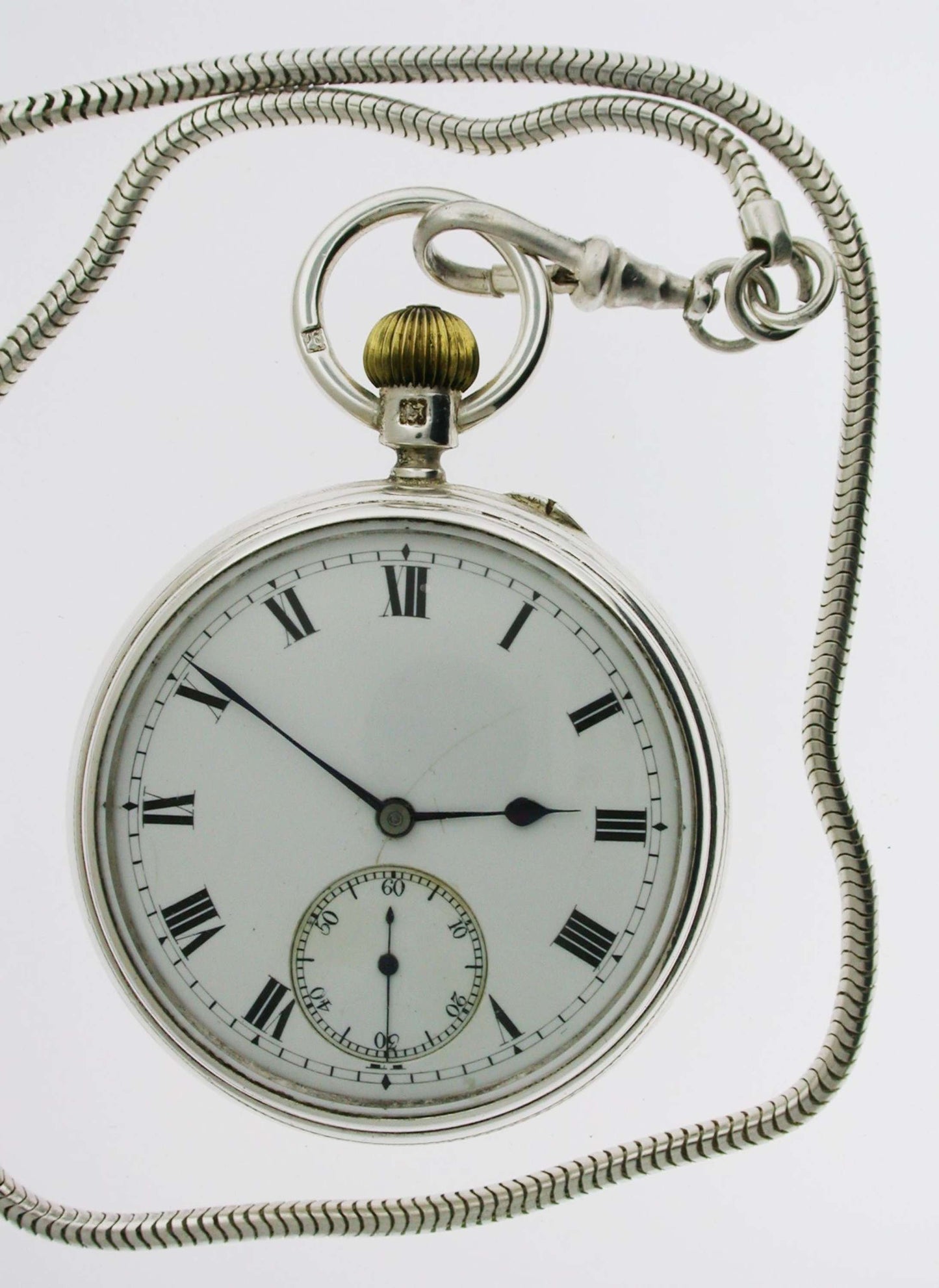 Silver R.J. Barfoot & Co English Pocket Watch Hallmarked London 1905